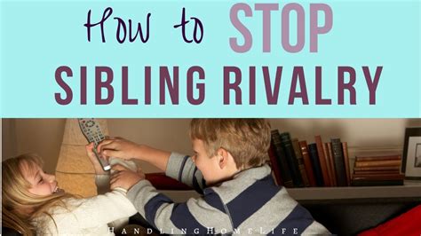 how to address sibling rivalry.